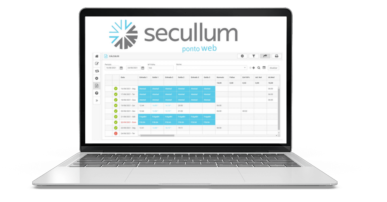 Software de Tratamento de Ponto Secullum Ponto Web